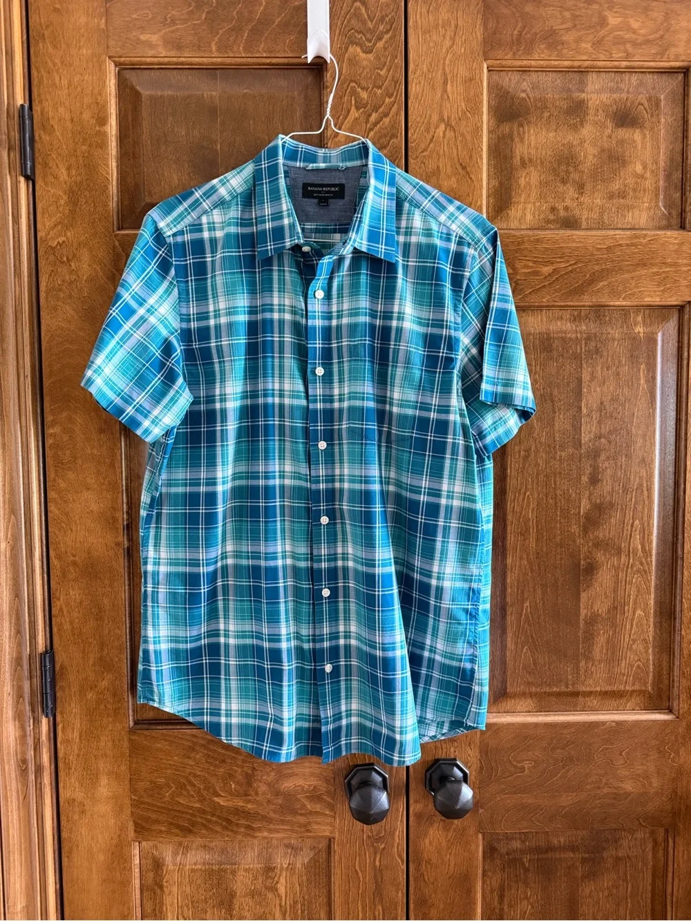 Banana Republic Soft Wash Slim Fit Plaid Button-Up Shirt - Size Large